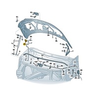 фото thumb №5, Новий кронштейн упор капот vw camper , transporter 03-15 7h0823573a