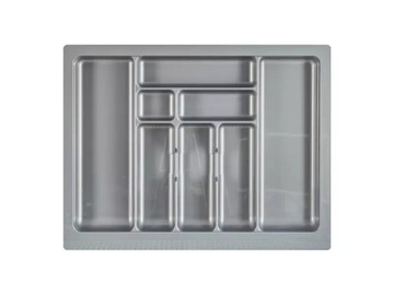 Organizer wkład na sztućce do szuflady kuchennej 70 cm szary 635x490