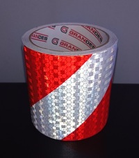 фото thumb №8, Стрічка samoprzylepna попереджувальна плівка відбиваюча pryzmatyczna 100mm 5m