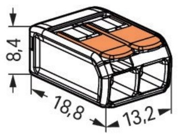 Быстроразъемный соединитель WAGO 32А 450В, 0,2-4 мм²