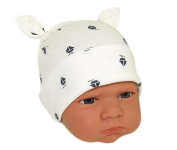 CZAPKA NIEMOWLĘCA NIEWIĄZANA r.34-36cm STATKI /67/