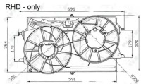 Купить Вентилятор радиатора с рама 47033 nrf ford, фото thumb