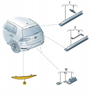 фото thumb №2, Відбивач відбивні світло vw golf vii права