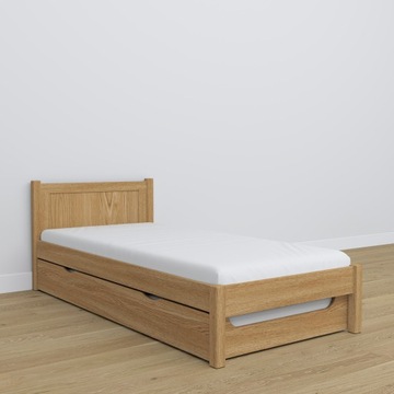 Łóżko pojedyncze z szufladą na materac N02 100x200