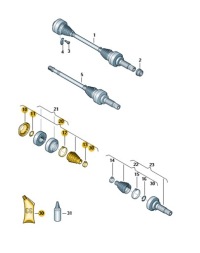 фото thumb №3, Защита шарнир внутренняя audi q7 4l aso оригинал
