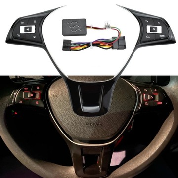 Кнопка включения управления на руле модифицированного VW MK6