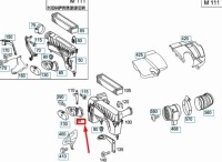 Mercedes-benz c w203 air впуск труба elbow a2035280207 Цена, фото thumb