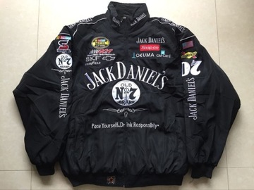Весенняя куртка Jack Daniels Motorcycle Racing, с вышивкой, на хлопковой подкладке