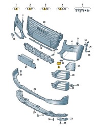 фото thumb №1, Накладка заглушка омивача лампа права audi q2