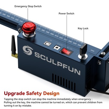 SCULPFUN S30 Ультра Лазерный гравировальный станок 600*600мм 33Вт