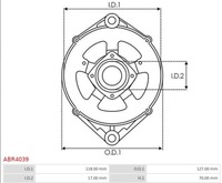 фото thumb №3, Кронштейн, фланець привідний генератора as-pl abr4039