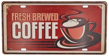 BLACHA DEKORACYJNA 30x15cm TABLICA OZDOBNA COFFE