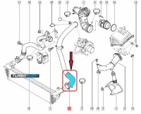 Шланг труба пабтрубок  turbo интеркулер renault espace iv 2.0 dci 8200658968 Недорого, фото thumb