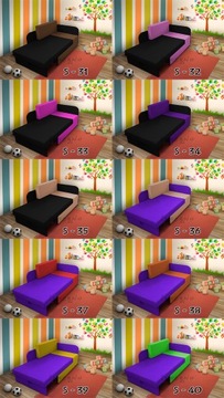Łóżko dla dziecka, narożnik KUBUŚ, kanapa, sofa