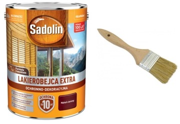 SADOLIN EXTRA LAKIEROBEJCA ciemny mahoń 5l+ PĘDZEL