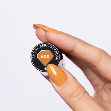 SEMILAC 600 Гибридный лак для ногтей Apricot Crush 7 мл Персик