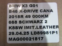 фото thumb №10, Bmw x3 g01 стойки защитные накладки козырьки элементы потолок чёрной 7446733 7446734