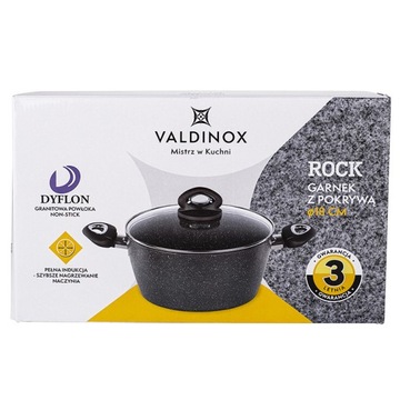 Набор кастрюль Valdinox Rock с прочным покрытием, алюминий, 6 шт. газовая индукция