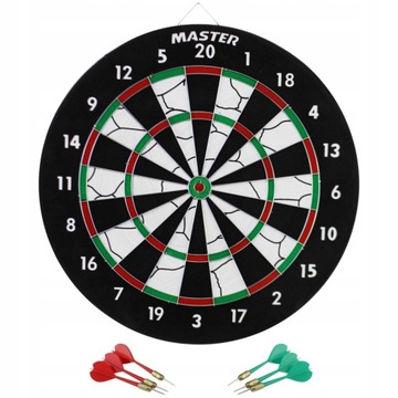 Дартс Двусторонний дартс MASTER 37 см + 6 дротиков