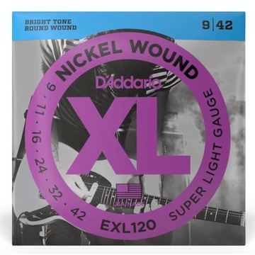 Struny do gitary elektrycznej D'Addario EXL 120