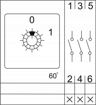 КУЛАЧКОВЫЙ ПЕРЕКЛЮЧАТЕЛЬ 25A 0-1 3F В КОРПУСЕ IP65