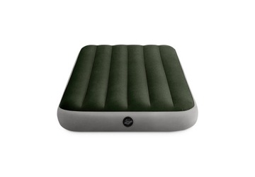 Велюровый надувной матрас спальная кровать INTEX 64107 99x191x25 см зеленый