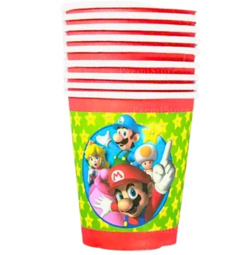 SUPER MARIO BROS КРУЖКИ + ТАРЕЛКИ + САЛФЕТКИ Набор Luigi Peach 40 шт.