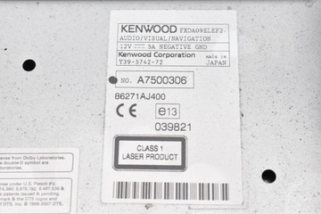 фото thumb №7, Радіо радіопрогравач cd mp3 wma aux 86271aj400 subaru legacy 5 v 09-13