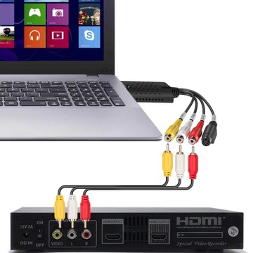 ГРАББЕР ВИДЕО USB КОПИРОВАНИЕ С VHS КАССЕТ КАМЕР ПК EASY CAP
