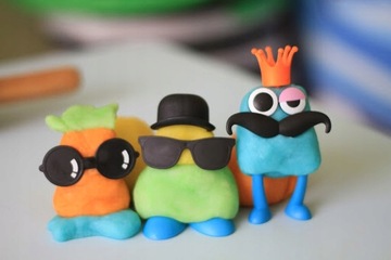CREATIVE KIDS ПЛАСТИК, 4 цвета, тесто для лепки своими руками + крышка с формой