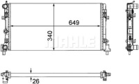 фото thumb №9, Радіатор vw polo 1,2/1,4 09- mahle cr 1096 000p радіатор, система