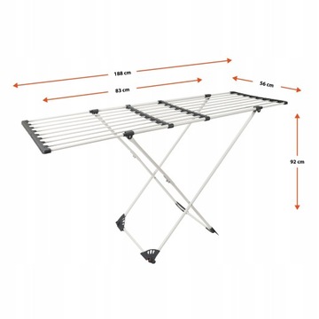 РАСШИРЯЕМАЯ телескопическая сушилка для белья SU102 DURABLE XXL