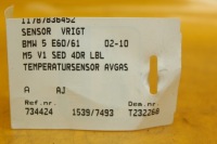 Датчик температуры выхлопных газов bmw 5 e60 e61 7836452 01 Киев, фото thumb