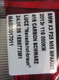 фото thumb №14, Bmw x3 f25 usa зовнішня задня фара права led high зад w крило 7220242