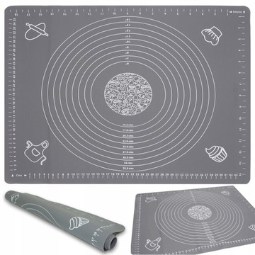 СИЛИКОНОВАЯ ДОСКА СКЛАДНОЙ КОВРИК СЕРЫЙ 70x50см XL