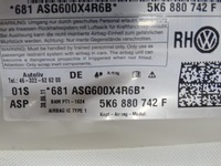 фото thumb №7, Шторка безпеки повітряна права vw golf vi 5k6880742f