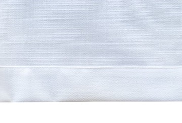 Biały matowy jak lniany gruby bieżnik plamoodporny z mankietem 40X110