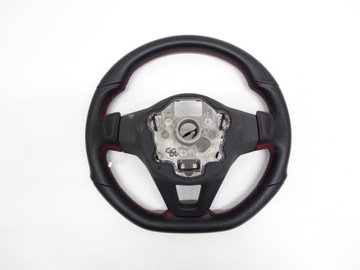 фото thumb №9, Vw golf viii gti 2020+ руль кожаный лепестки красная nić 5h0959542c