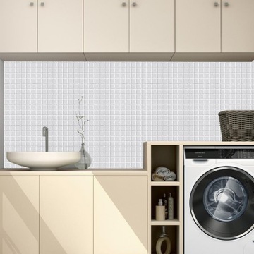 Наклейки на стену 12 шт. Мозаика Кирпичная белая ПВХ-плитка 20x10 см