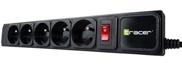Listwa zasilająca Przeciwprzepięciowa Przedłużacz TRACER 5 Gniazd - 3m