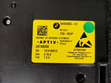 ПОТОЛОЧНЫЙ СВЕТИЛЬНИК ЖЕСТЫ BMW G20 G30 G01 G05 G06 5A43483