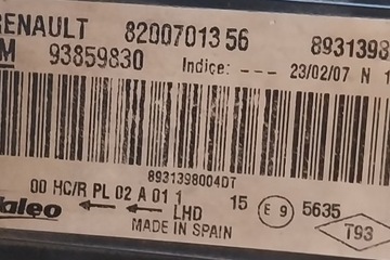 фото thumb №6, Лампа права передня opel vivaro фургон f7 8200701356 2.5l дизель 107kw