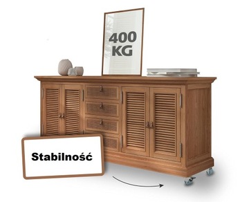 ZESTAW KÓŁKA TRANSPORTOWE Z HAMULCEM KOŁA 75 MM 400 KG 4 SZTUKI