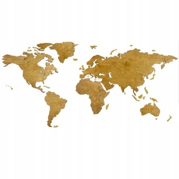 Mapa świata drewniana mapka z granicami z drewna Sikorka 180x90cm pakiet XL