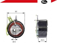 фото thumb №2, Ролик натяжителя ремень распределительного вала [gates]