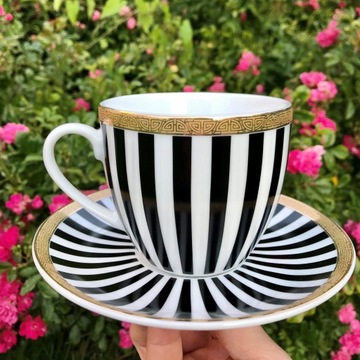 Кофейный сервиз на 12 персон + десертные тарелки STRIPES