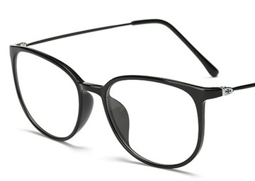 OKULARY KOREKCYJNE plusy czarne +3