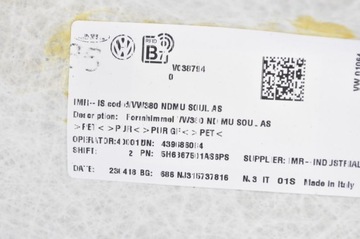 фото thumb №11, Volkswagen vw golf viii потолок потолок автомобиля крыша 5h6867501