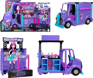 FOOD TRUCK MONSTER HIGH MUZYCZNY POJAZD + LALKA DRACULARA