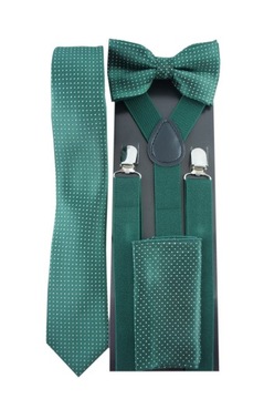 Elegancka poszetka BUTELKOWA W KROPKI GROSZKI